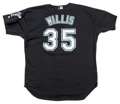 Dontrelle Willis Game Used and Signed Marlins Jersey from the Larkin Collection (Larkin LOA & JSA LOA)